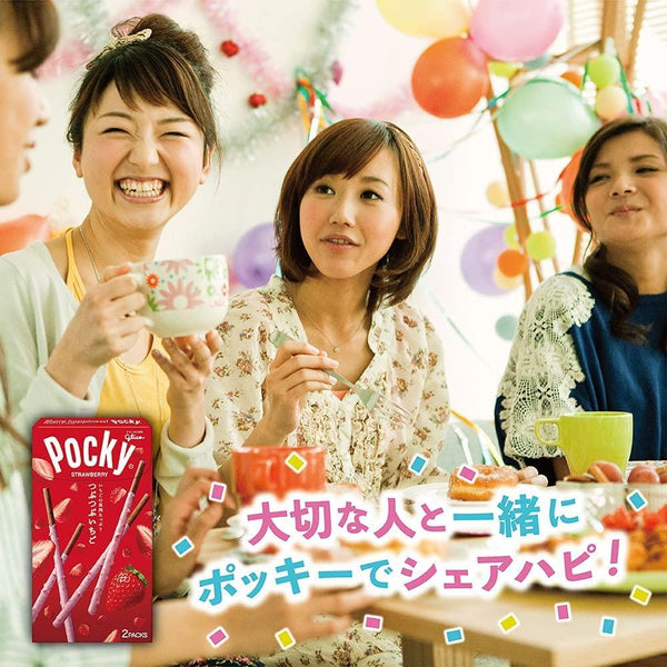 Strawberry Pocky Double Coated Strawberry Cocoa Sticks (Pack of 3)