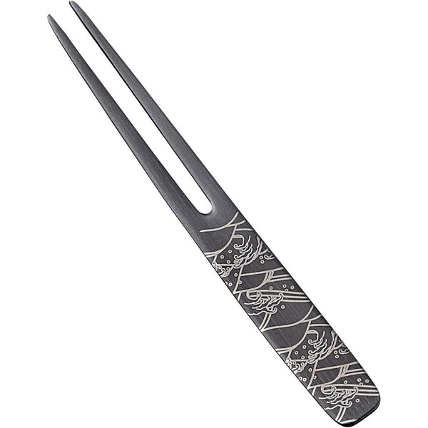 Todai Japanese Black Oxide Steel Wagashi Pick Fork 7 Piece Set