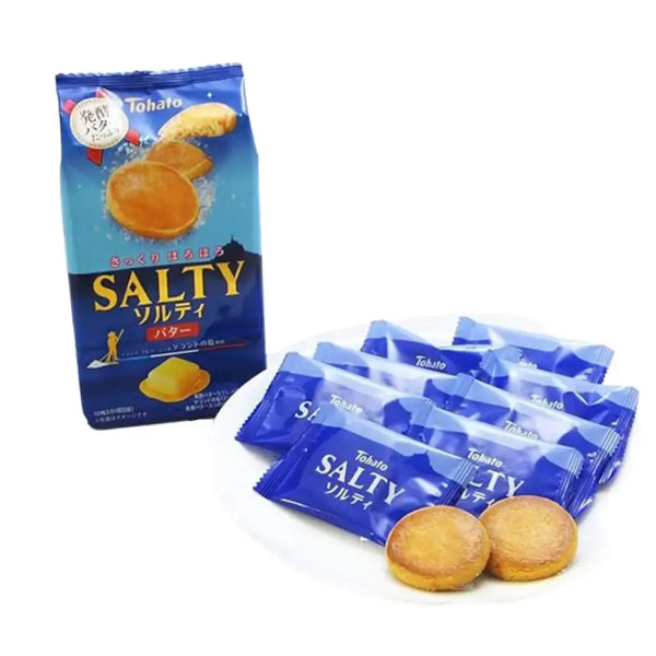 Tohato Salty Cookies Salted Butter Biscuits 8 Pieces (Box of 12)